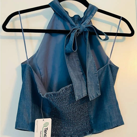 NWT Sigrid Olsen Denim Blue Skirt Set - Picture 3 of 7